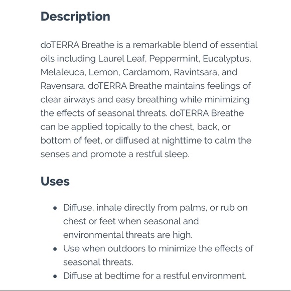 dōTERRA | Breathe Essential Oil 15mL - Picture 3 of 5
